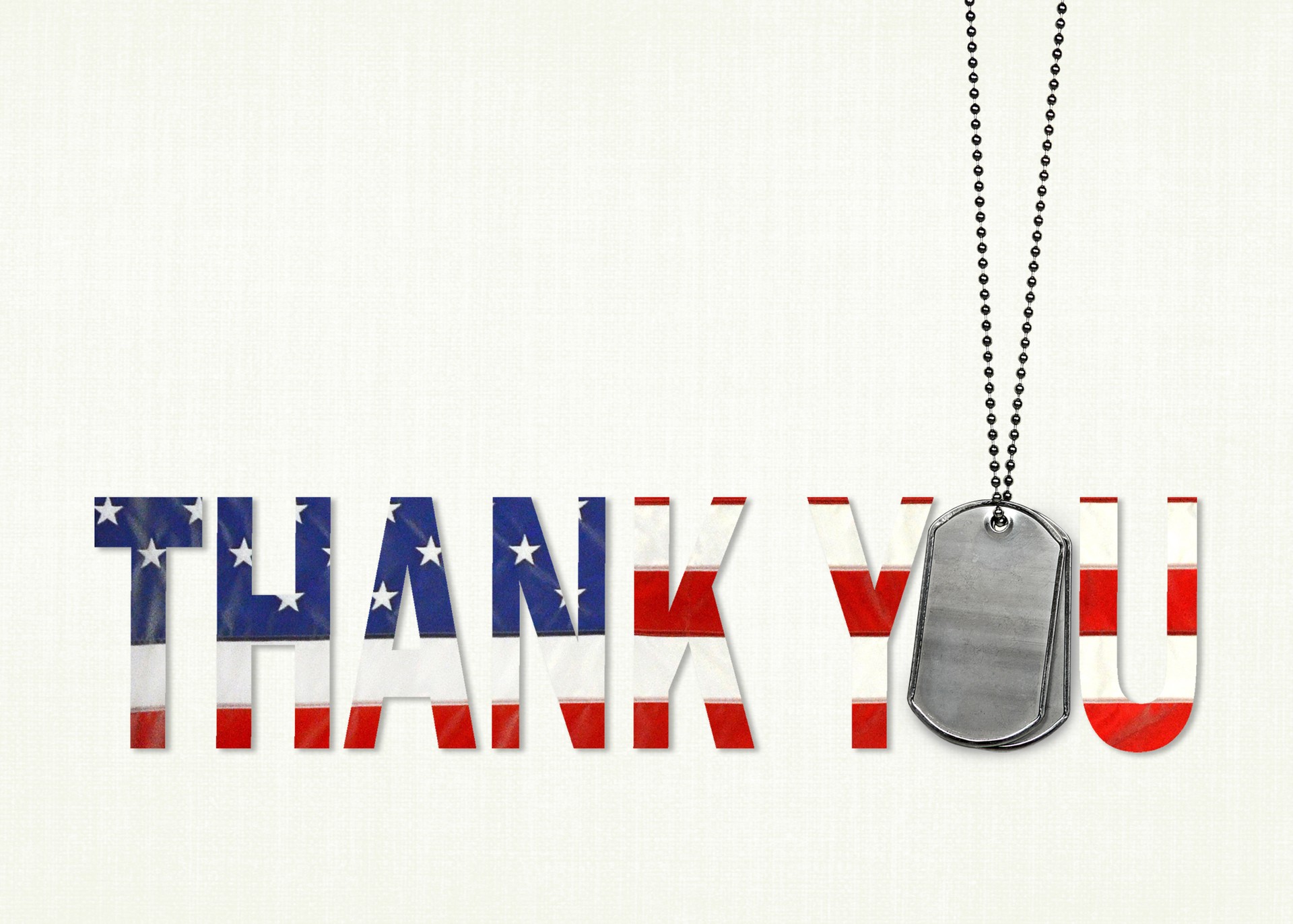 military dog tag thank you